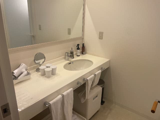 舞浜駅周辺にある三井ガーデンホテルの洗面台