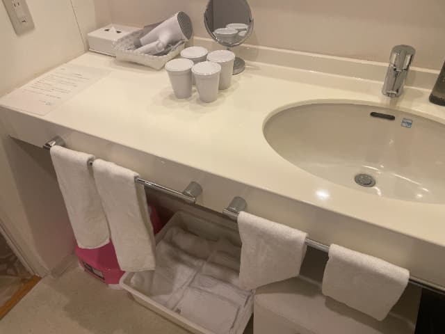 舞浜駅周辺にある三井ガーデンホテルの洗面台2