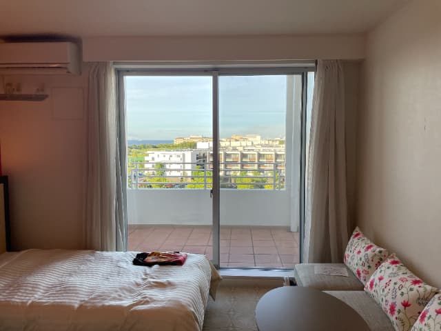 舞浜駅周辺にある三井ガーデンホテルの部屋から見た風景