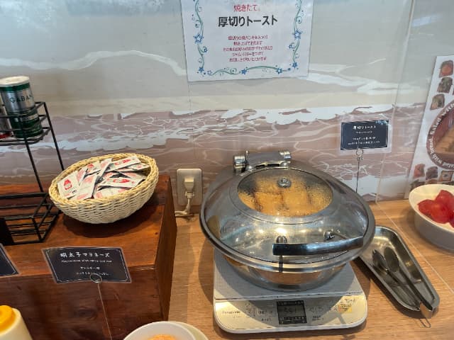 舞浜駅周辺にある三井ガーデンホテルの厚切りトースト