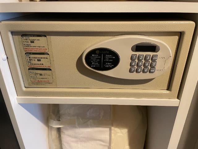 舞浜駅周辺にあるヒルトン東京ベイのヒルトンルームの金庫