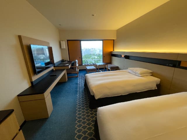 舞浜駅周辺にあるヒルトン東京ベイのパーク側のヒルトンルーム