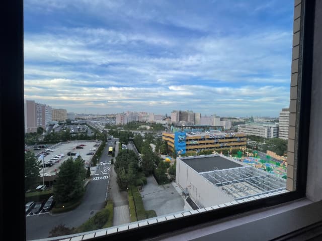 舞浜駅周辺にあるヒルトン東京ベイのヒルトンルームから見た景色