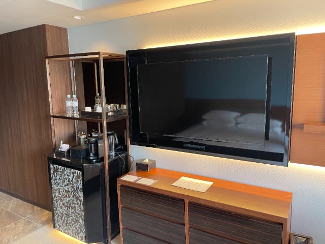 ハイアットリージェンシー東京ベイのテレビとコーヒーアメニティ