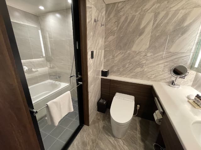 ハイアットリージェンシー東京ベイの洗面台とトイレとお風呂
