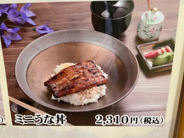 ホテルコンコルド浜松のミニうな丼