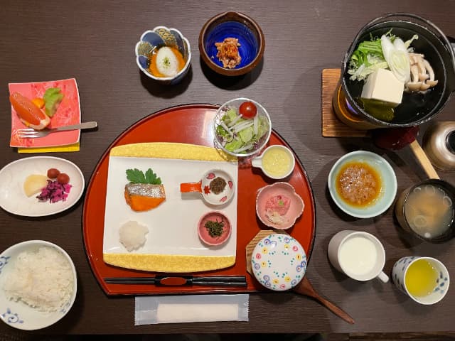 光雲荘の朝食