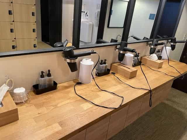 かりんの湯の脱衣所