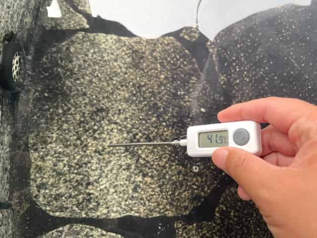 鶴のあし湯のあつ湯の湯温